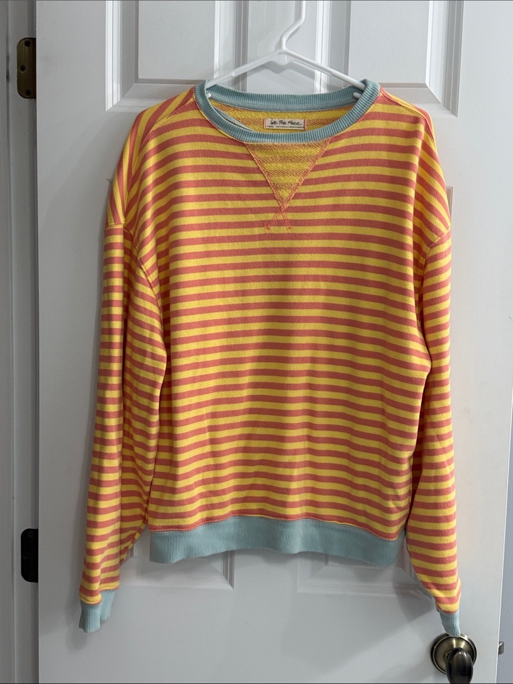 Free People/ We the Free Striped Crewneck Sweatshirt